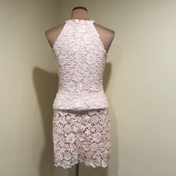 Lulu’s Love Poem Dress Size Small Pastel Pink Floral Guipure Lace - Picture 4 of 8